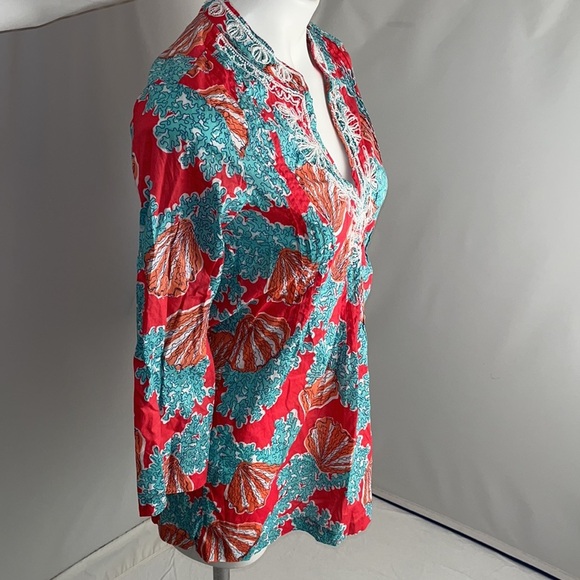 Lilly Pulitzer Sarasota Tunic in Watermelon Coralina S - Picture 4 of 15